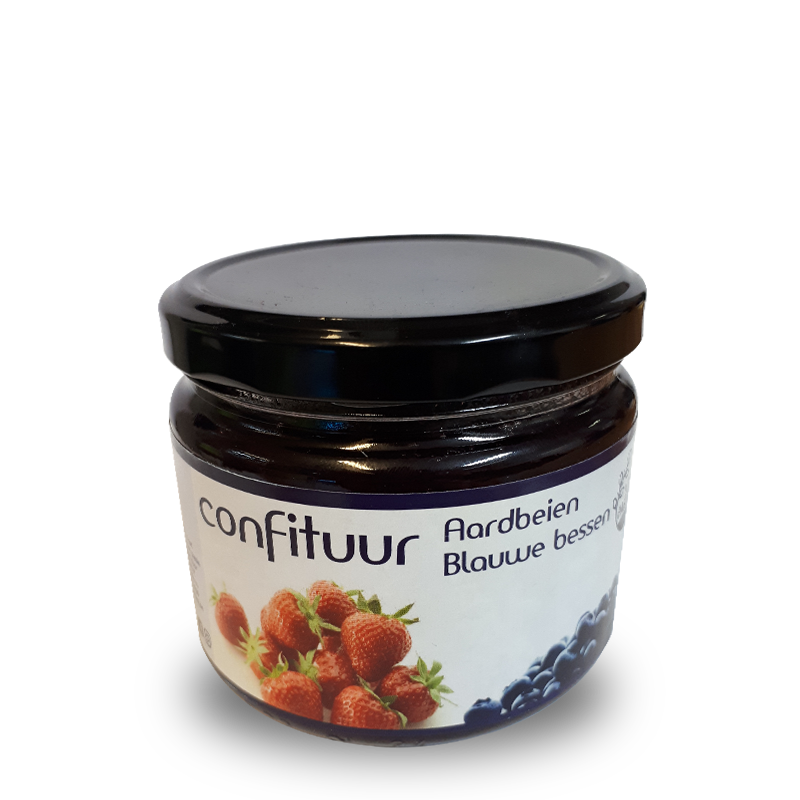 Confituur-aardbeien-blauwebessen