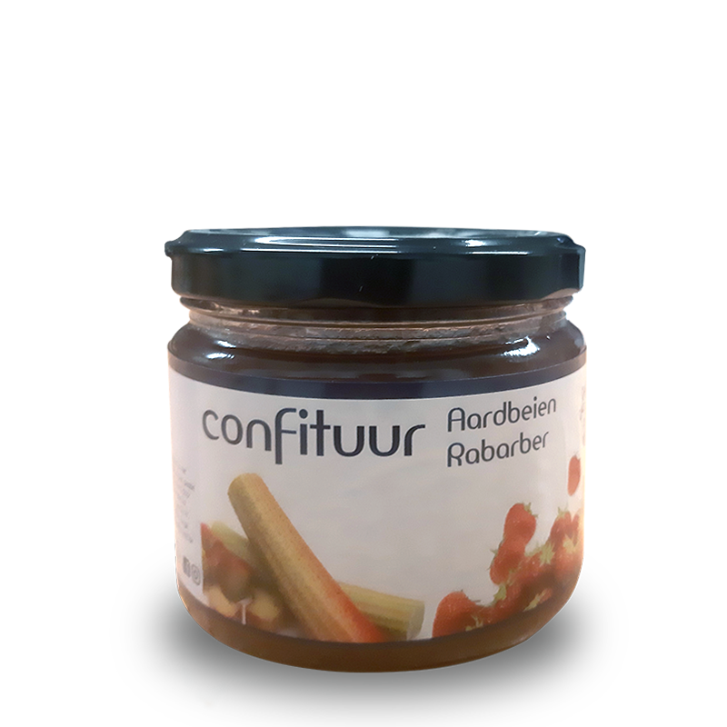 Confituur-aardbeien-rabarber
