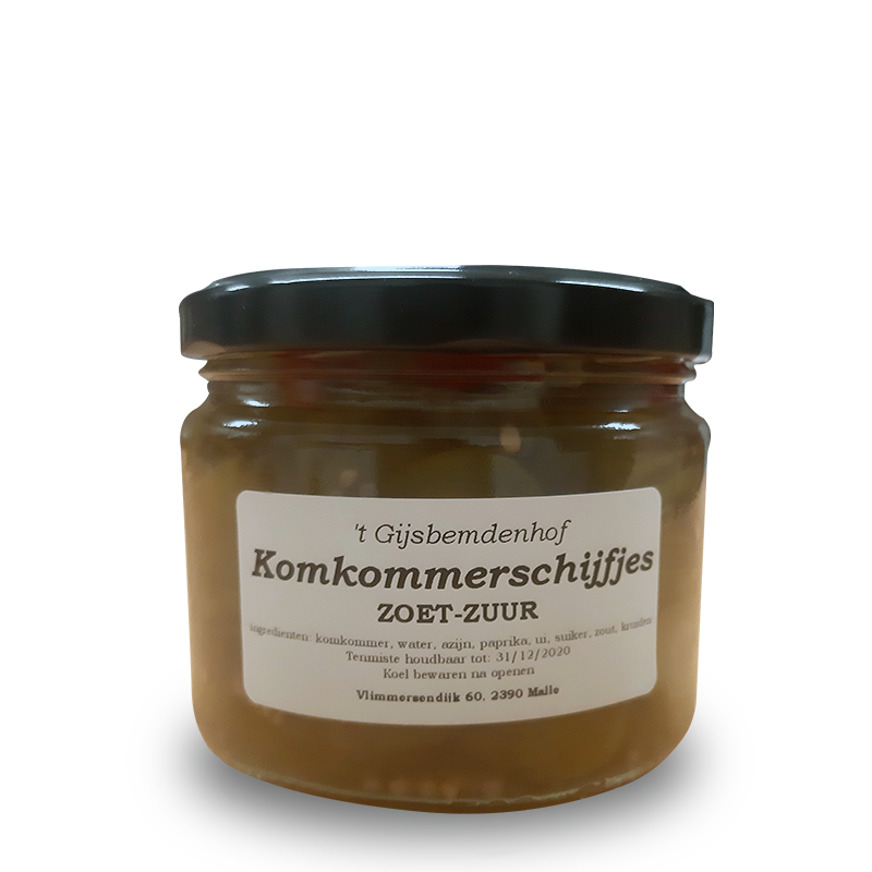 Komkommerschijfjes-zoet-zuur